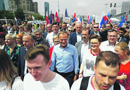 польша, дональд туск, марш, зис, качиньский, европарламент